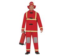 Fiestas Guirca Mens Firefighter Costume SetXL Red FG700