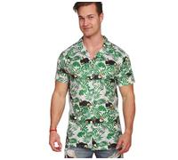 FIESTAS GUIRCA Men's Hawaiian Palm Tree Shirt Multicoloured
