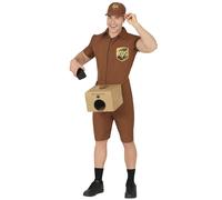 Fiestas Guirca Mens Special Delivery Costume SetM Brown FG1496
