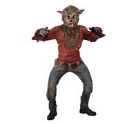 Fiestas Guirca Mens Wolf Costume SetL Red/Brown FG542