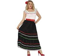 FIESTAS GUIRCA Mexican Lady Fancy Dress Women - Spanish Fancy Dress Costumes for Women Size XL 18-20