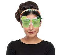 FIESTAS GUIRCA | Mojito Girl Glasses Green - Party Accessory for Hen Do and Drink Celebrations - Ideal for Adult Women at Fancy Dress and Carnival Parties - Green