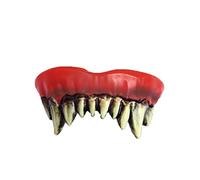 FIESTAS GUIRCA | Monster Teeth with Thermoplastic (One Size) - Makeup Accessory for Vampire and Horror Creature Fancy Dress - Ideal for Halloween and Carnival - White, Red