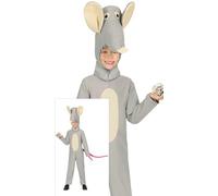 FIESTAS GUIRCA Mouse Boys Fancy Dress Costume - Grey Mouse Jumpsuit - Animals Kids Fancy Dress Costumes Boys - Boys Age 7-9 Years