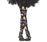 FIESTAS GUIRCA | Multicolour Halloween Tights Children (7-12 Years) - Stockings and Socks for Girls' Fancy Dress - Ideal for Halloween, Carnival and Costume Parties - Multicolour