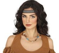 FIESTAS GUIRCA | Multicolour Indian Necklace - Jewellery Accessory for Native American Fancy Dress Costume - Ideal for Fancy Dress Parties, Carnival and Halloween - Unisex Adult - Multicolour