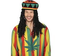 FIESTAS GUIRCA | Multicolour Rasta Hat (One Size) - Hat for Rastafari Fancy Dress - Accessory for Carnival and Celebrations - Unisex Adult - Multicolour