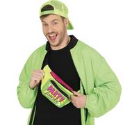 FIESTAS GUIRCA | Multicolour Waist Bag (11.8x4.7 in) - Retro Accessory for 80s Parties and Themed Celebrations - Ideal for Carnival, Halloween and Fancy Dress Events - Unisex - Multicolour