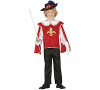 FIESTAS GUIRCA Child Red Musketeer Fancy Dress Costume 3-4 Years