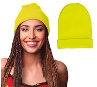FIESTAS GUIRCA | Neon Yellow Hat (One Size) - Fancy Dress Accessory for Costume Parties, Carnival and Halloween - Perfect for Raves, Festivals and Celebrations - Unisex - Yellow