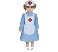 FIESTAS GUIRCA Nurse Baby Fancy Dress Costume - Vintage Nurse Uniform - Blue Girls Fancy Dress Age 18-24 Months