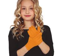 FIESTAS GUIRCA | Orange Child Gloves (6.7 in) - Costume Accessory for Devils and Demons - Ideal for Halloween, Carnival and Fancy Dress Parties - Unisex for Children - Orange