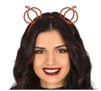 FIESTAS GUIRCA | Orange Metallic Pumpkin Headband - Fancy Dress Accessory for Halloween Parties - Ideal for Unisex Adults - Orange