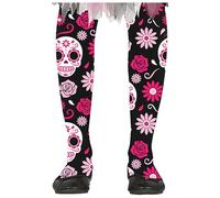 FIESTAS GUIRCA Pair of Catrina Calaveras Girl's Flower Tights - Special Halloween Decoration - Theme(s):