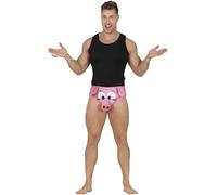 FIESTAS GUIRCA | Piggy Underpants - Fun Boxer Shorts for Stag Do and Fancy Dress Parties - Ideal for Celebrations and Events - Adult Male - Pink