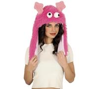 FIESTAS GUIRCA | Pink Monster Hat (One Size) - Fun Hat for Monster and Animal Fancy Dress - Ideal for Fancy Dress Parties, Carnival and Halloween - Unisex Adult - Pink