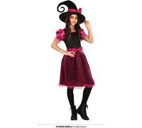 Fiestas Guirca Pink Witch Halloween Girls Fancy Dress Costume Age 10-12