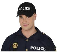 FIESTAS GUIRCA | Police Cap (One Size) - Fancy Dress Accessory for Police Costume Parties, Halloween and Carnival - Ideal for Cosplay - Unisex Adult - Black