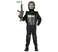 Fiestas Guirca Police SWAT Squad Policeman Boys Costume Age 10-12 Years