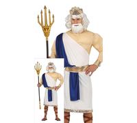 Fiestas Guirca Poseidon Greek God Fancy Dress Costume Adult Man Size Large