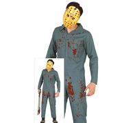 FIESTAS GUIRCA Psycho Killer Men Fancy Dress Costume - Assassin Costume including Mechanics Coveralls - Mens Halloween Costumes Adult Size XL