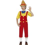 FIESTAS GUIRCA | Puppet Boy Fancy Dress Costume for Children - T-Shirt, Nose, Bow Tie, Dungarees and Hat - Story, Fairy and World Book Day Costumes - Ideal for Parties and Carnival