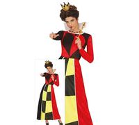 FIESTAS GUIRCA Queen Of Hearts Fancy Dress Women - Long Queen Dress - Fairytale Queen Fancy Dress Costumes for Women Size L