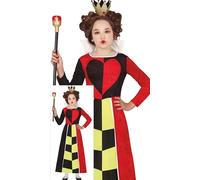 FIESTAS GUIRCA Queen Of Hearts Girls Fancy Dress Costume - Fairytale Queen - Kids Fancy Dress Costumes Girls - Girls Age 10-12 Years