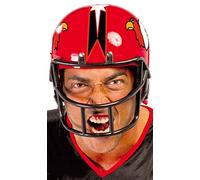 FIESTAS GUIRCA | Red American Football Helmet (One Size) - Sports Accessory for American Football Player Costumes - Ideal for Themed Parties and Sports Celebrations - Unisex Adult - Red