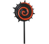 FIESTAS GUIRCA | Red and Black Lollipop (7.9 in) - Clown Costume Accessory for Halloween and Horror Parties - Ideal for Children and Adults - Toy Prop for Carnival and More - Red and Black