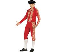 FIESTAS GUIRCA Red Bullfighter Mens Fancy Dress Costume - Spanish Torero Fancy Dress Men Size XL 44-46