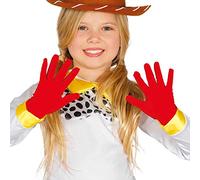 FIESTAS GUIRCA | Red Children's Gloves (7.1 in) - Costume Accessory for Devils and Demons - Ideal for Halloween, Carnival and Fancy Dress Parties - Unisex for Kids - Red