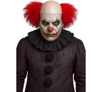 FIESTAS GUIRCA | Red Clown Bald Cap (One Size) - Wig for Circus Clown Fancy Dress and Halloween - Party Accessory for Adult Men - Ideal for Carnival and Events - Red