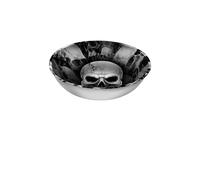 FIESTAS GUIRCA | Reusable Skulls Bowl (12.6 in) - Table Decoration for Spooky Halloween Parties - Ideal for Frightening Celebrations - Grey