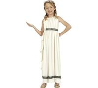FIESTAS GUIRCA | Roman Girl Fancy Dress Costume Children (5-6 years) | Greek Hem | Draped Shoulder | Polyester | 5 - 6 Years | Carnival & Fancy Dress, Halloween, School Performance