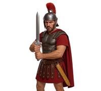 FIESTAS GUIRCA | Roman Sword with Sheath (19.7 in) - Fancy Dress Accessory for Carnival and Halloween Parties - Ideal for Gladiators and Warriors - Safe Toy for Kids and Adults - Gold