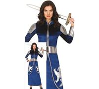 FIESTAS GUIRCA Royal Knight Fancy Dress Women - Blue Warrior Costume - Crusader Fancy Dress Costumes for Women Size L