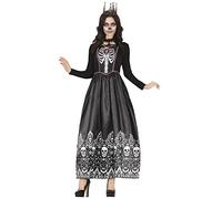 FIESTAS GUIRCA Royal Skeleton Halloween Costume Adult Women - Black Day Of The Dead Dress - Adults Fancy Dress Costumes Women Size M 10-12