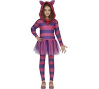 FIESTAS GUIRCA, S.L. Girls Striped Cheshire Cat Costume