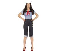 FIESTAS GUIRCA Sailor Uniform Fancy Dress Costume Adult Women Size 8-10