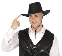 FIESTAS GUIRCA | Sequin Cowboy Hat (One Size) - Costume Accessory for Cowboys Parties and Stag Parties - Ideal for Unisex Adults