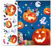 FIESTAS GUIRCA | Silhouettes Adhesive Decoration for Wall/Window (25 x 70 cm) - Halloween Decoration for Doors and Windows - Ideal for Parties and Celebrations - Multi-Coloured