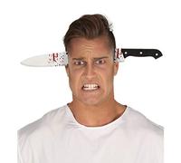 FIESTAS GUIRCA | Silver Knife Headband (13.8 in) - Fancy Dress Accessory for Halloween and Horror Parties - Ideal for Adults and Children - Prank Headband to Scare - Silver