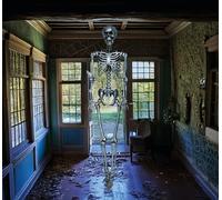 FIESTAS GUIRCA | Silver Skeleton (90 cm) - Halloween Decoration for Parties and Celebrations - Ideal for Spooky Environments and Skull and Skeleton Themes - Silver