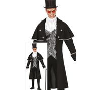 FIESTAS GUIRCA Silver Vampire Man Costume - Vampire Count Costume for Men - Halloween Costumes for Men Size Adult L