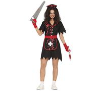 FIESTAS GUIRCA Sinister Vintage Nurse Costume - Bloody Zombie Nurse Uniform Black - Halloween Costume Women