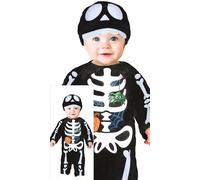FIESTAS GUIRCA Skeleton Costume Baby Boy Onepiece with Skull Cap Halloween