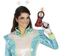 FIESTAS GUIRCA | Space Blaster Prop (25 cm) - Costume Accessory for Superheroes Villains Carnival Halloween Themed Parties - Adults Children Men Women - Black Red
