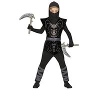 FIESTAS GUIRCA Spider Ninja Fancy Dress for Boys - Black Warrior Kids Costume - Boys Halloween Costumes 5-6 years