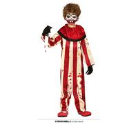 Fiestas Guirca Striped Clown Horror Scary Halloween Boys Costume Age 7-9